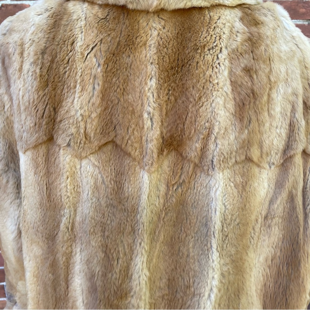 Vintage Brown Fur Coat Zip Up Arnold Rosenkranz - Picture 8 of 10